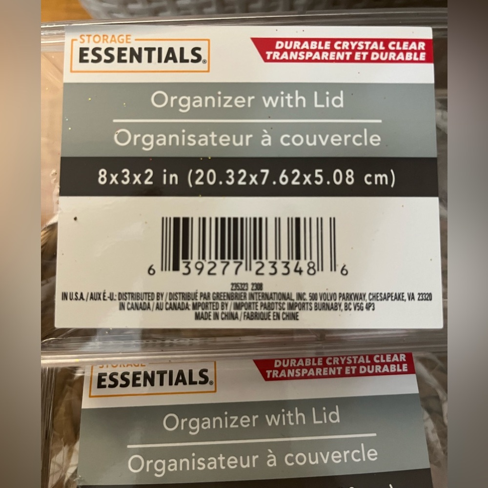 ORGANIZING LIDS Storage Essential. Stackable Organizers Transparent. - Picture 4 of 13